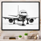 Black & White Plane Graphic Elevation - Plane Canvas Wall Art