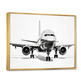 Black & White Plane Graphic Elevation - Plane Canvas Wall Art