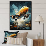 Orange Aerodynamics Plane - Plane Canvas Wall Art