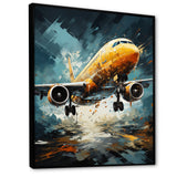 Orange Aerodynamics Plane - Plane Canvas Wall Art