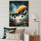 Orange Aerodynamics Plane - Plane Canvas Wall Art