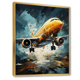 Orange Aerodynamics Plane - Plane Canvas Wall Art