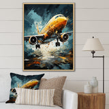 Orange Aerodynamics Plane - Plane Canvas Wall Art