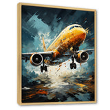 Orange Aerodynamics Plane - Plane Canvas Wall Art