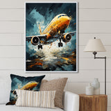 Orange Aerodynamics Plane - Plane Canvas Wall Art