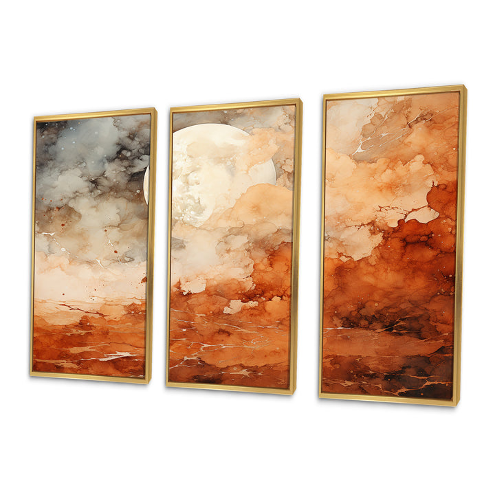 Brown Abstract Space Planet - Multi-Panels