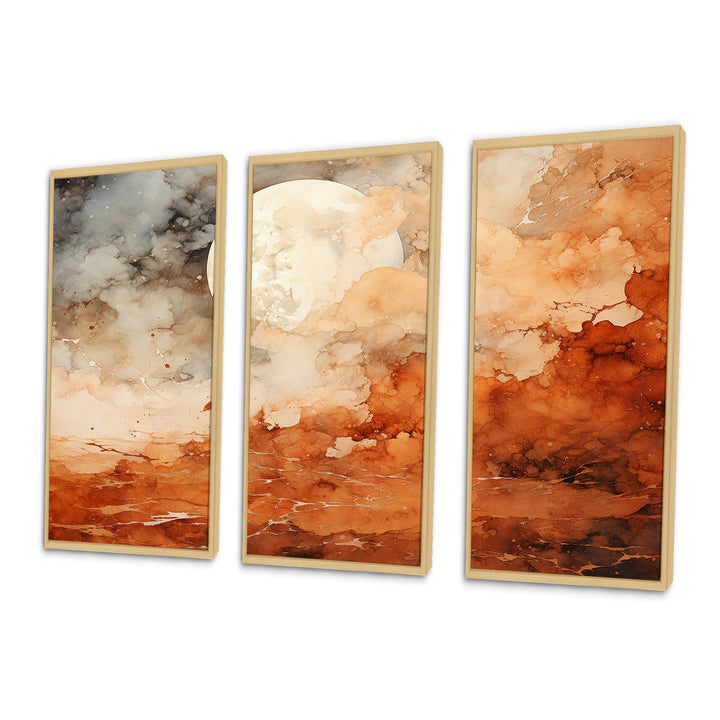 Brown Abstract Space Planet - Multi-Panels