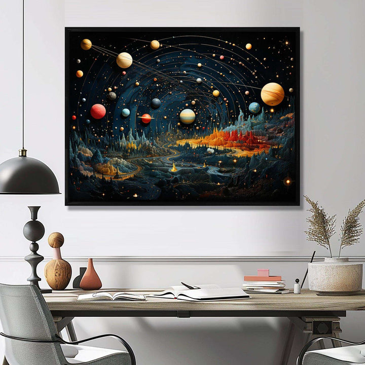 Colorful Planetary Palette II - Astronomy &amp; Space Canvas Wall Art