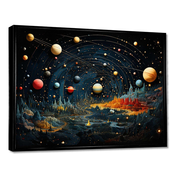 Colorful Planetary Palette II - Astronomy &amp; Space Canvas Wall Art