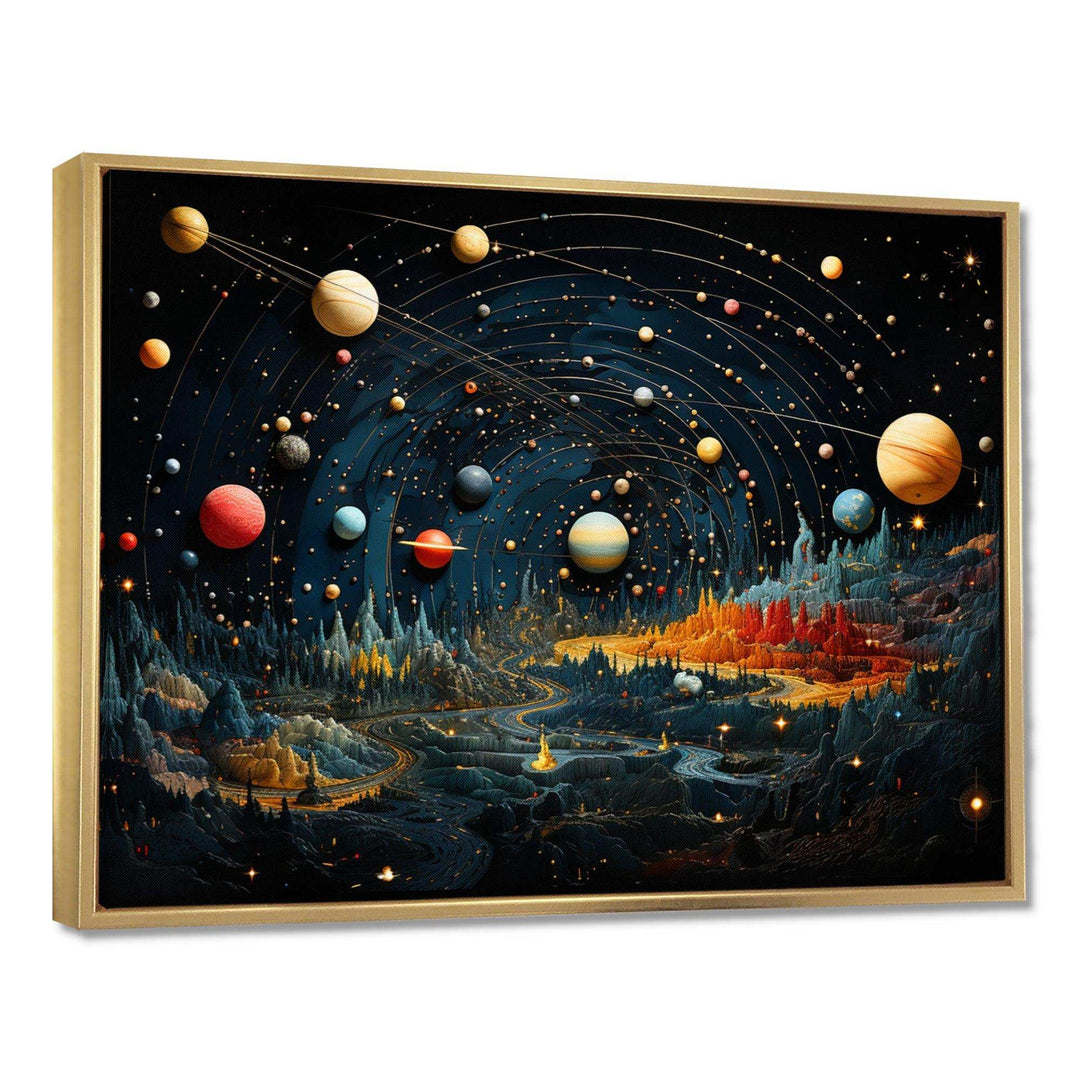Colorful Planetary Palette II - Astronomy &amp; Space Canvas Wall Art