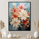 Poinsettia Flower Abstract Harmony - Floral Canvas Wall Art