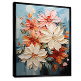 Poinsettia Flower Abstract Harmony - Floral Canvas Wall Art