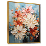 Poinsettia Flower Abstract Harmony - Floral Canvas Wall Art