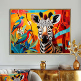 Pop Art Wildlife Zebra - Fashion Canvas Wall Art