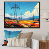 Power Lines Gridscape Serenade I - Architecture Canvas Wall Art