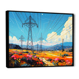 Power Lines Gridscape Serenade I - Architecture Canvas Wall Art