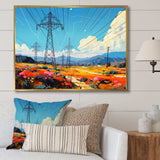 Power Lines Gridscape Serenade I - Architecture Canvas Wall Art