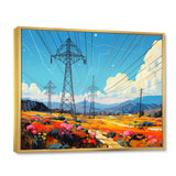 Power Lines Gridscape Serenade I - Architecture Canvas Wall Art