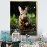 Rabbit Energetic Hopper - Rabbit Canvas Wall Art