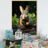 Rabbit Energetic Hopper - Rabbit Canvas Wall Art