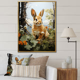 Rabbit Energetic Hopper Pastoral - Rabbit Wall Art Prints