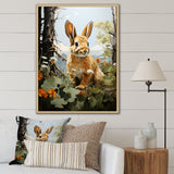 Rabbit Energetic Hopper Pastoral - Rabbit Wall Art Prints