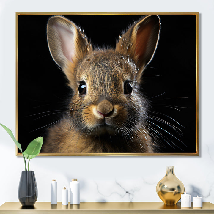 Cute Rabbit Portrait - Brown Rabbit Wall Art