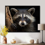 Curious Raccoon III - Animals Canvas Wall Art