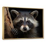 Curious Raccoon III - Animals Canvas Wall Art