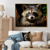 Grey Raccoon Portrait - Raccoon Home Decor Art