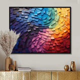 Abstract Rainbow Colorful Arch Collage - Landscapes Canvas Wall Art