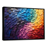 Abstract Rainbow Colorful Arch Collage - Landscapes Canvas Wall Art