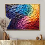 Abstract Rainbow Colorful Arch Collage - Landscapes Canvas Wall Art