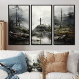 Religious Cross Transcendent Grace Forest - Multi-Panels