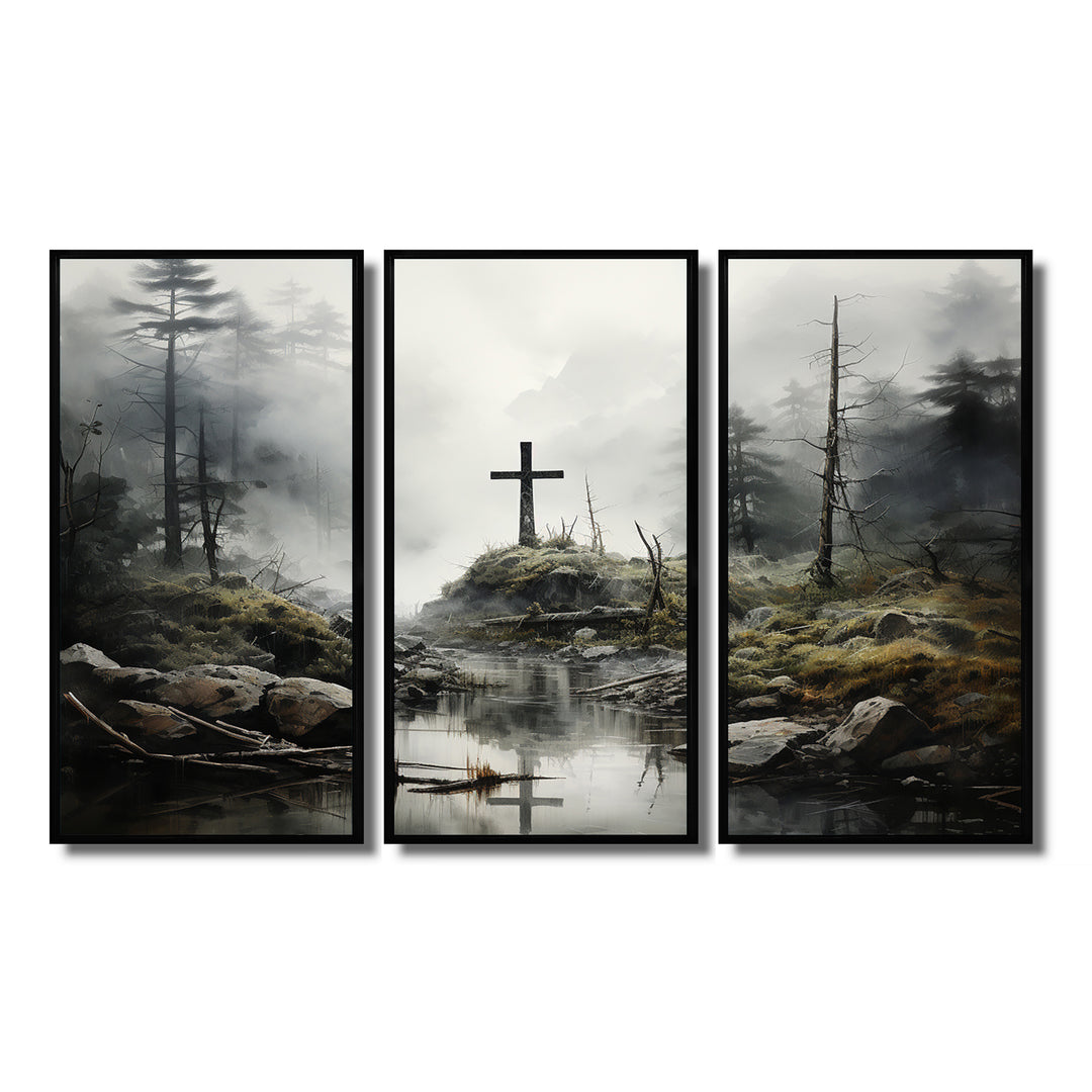 Religious Cross Transcendent Grace Forest - Multi-Panels