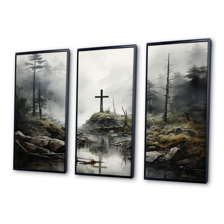 Religious Cross Transcendent Grace Forest - Multi-Panels