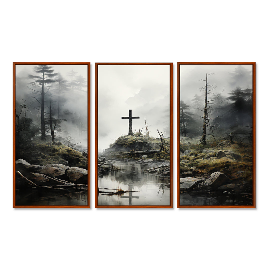 Religious Cross Transcendent Grace Forest - Multi-Panels