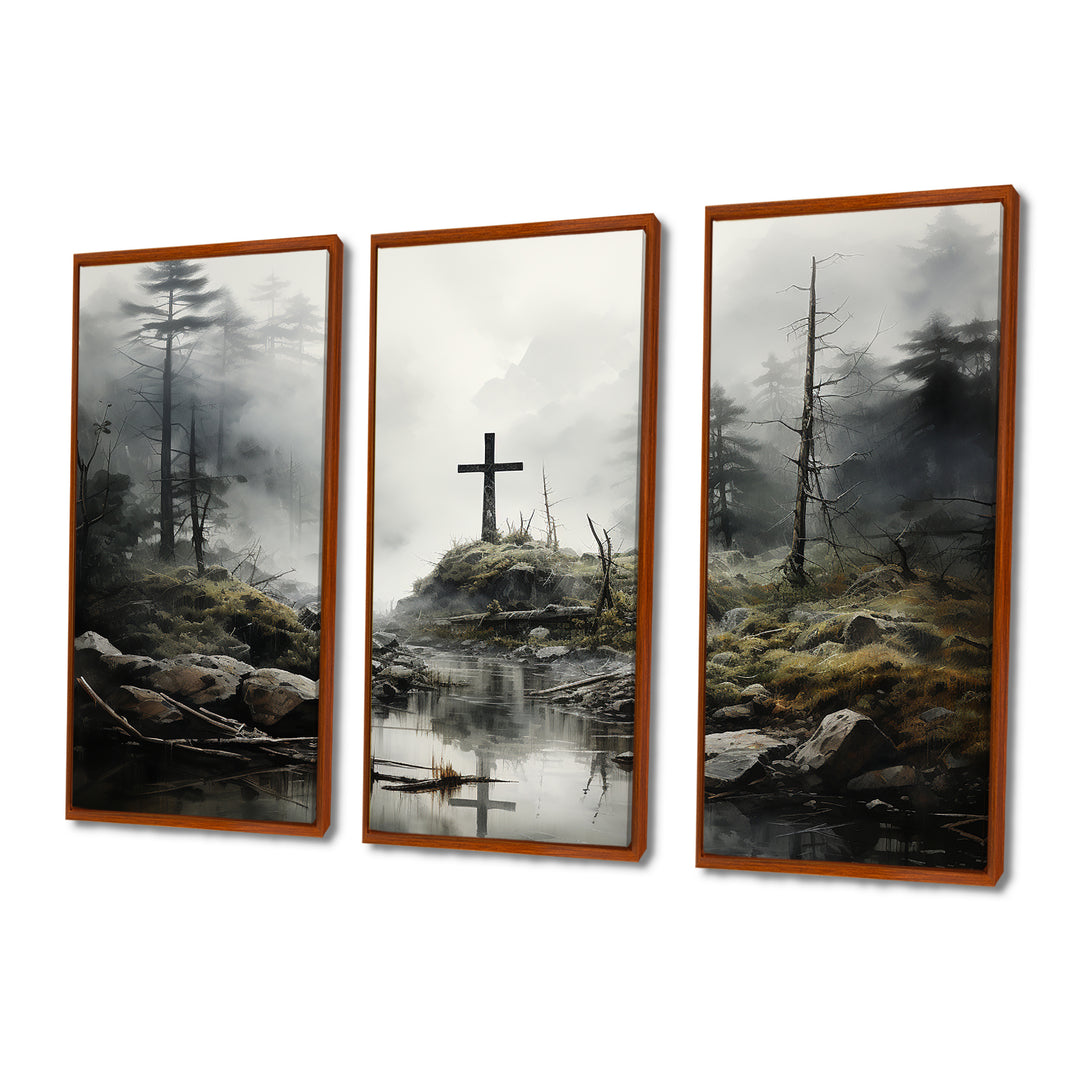 Religious Cross Transcendent Grace Forest - Multi-Panels