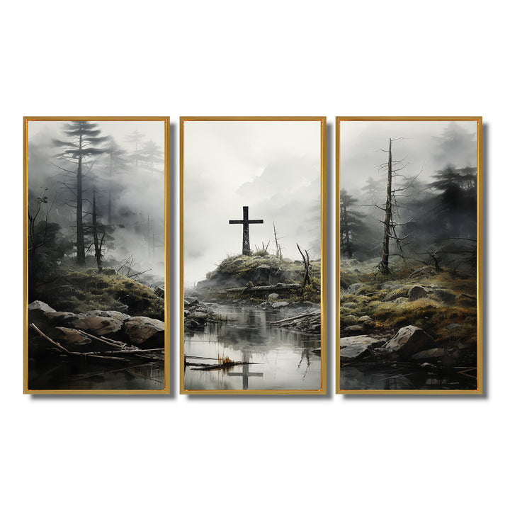 Religious Cross Transcendent Grace Forest - Multi-Panels