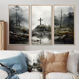 Religious Cross Transcendent Grace Forest - Multi-Panels