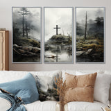 Religious Cross Transcendent Grace Forest - Multi-Panels