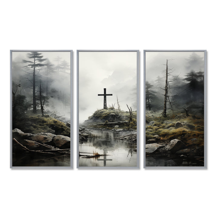 Religious Cross Transcendent Grace Forest - Multi-Panels