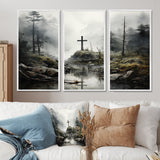 Religious Cross Transcendent Grace Forest - Multi-Panels