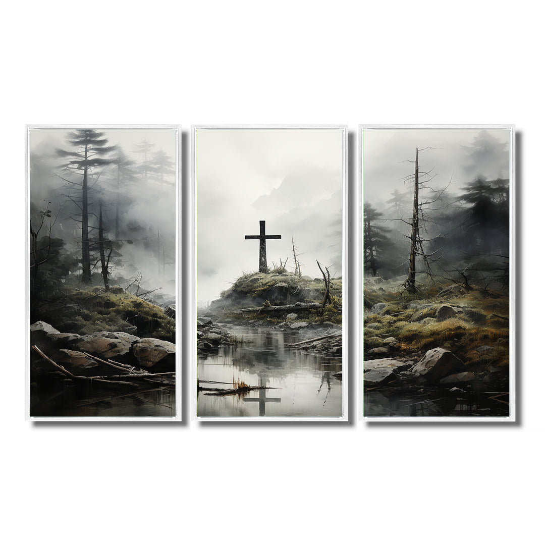 Religious Cross Transcendent Grace Forest - Multi-Panels