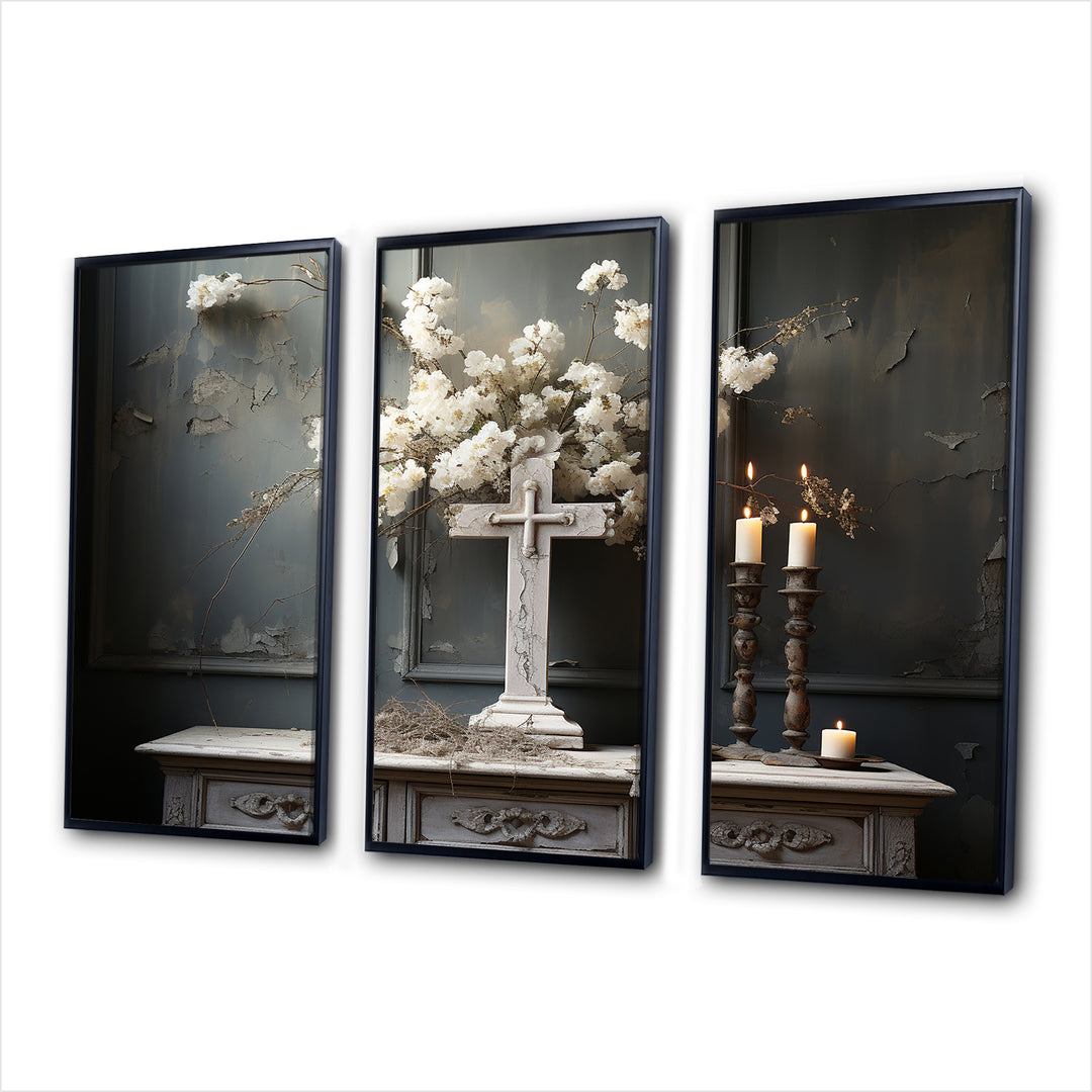 Religious Cross Transcendent Silence - Multi-Panel Canvas Prints