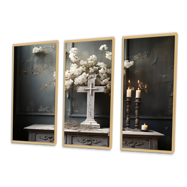 Religious Cross Transcendent Silence - Multi-Panel Canvas Prints
