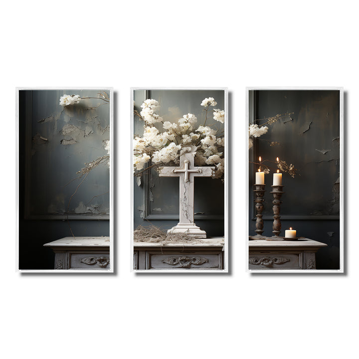 Religious Cross Transcendent Silence - Multi-Panel Canvas Prints