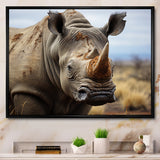 Rhinoceros Monochrome Portrait - Rhinoceros Wall Decor