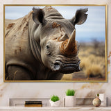 Rhinoceros Monochrome Portrait - Rhinoceros Wall Decor
