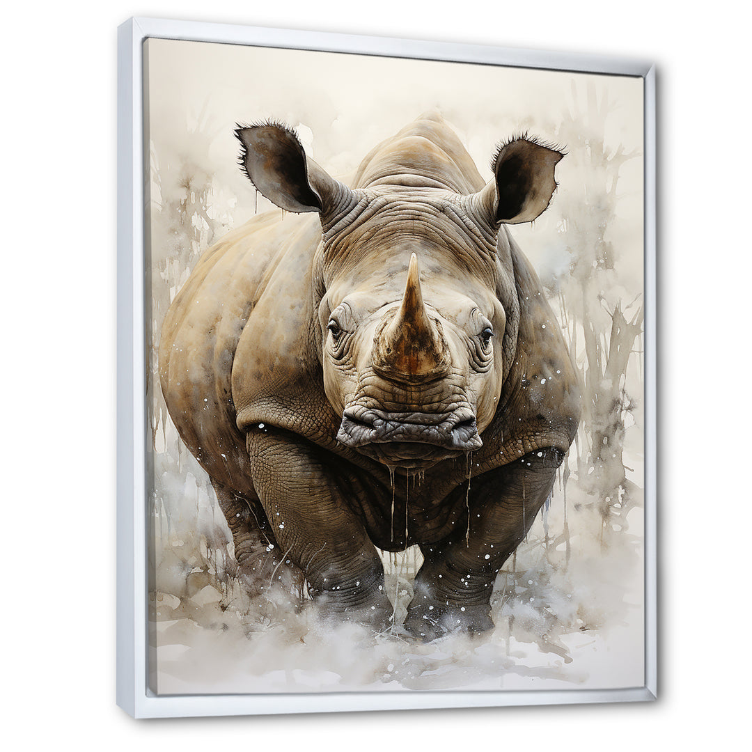 Rhinoceros Majestic Portrait - Gray Rhinoceros Wall Art